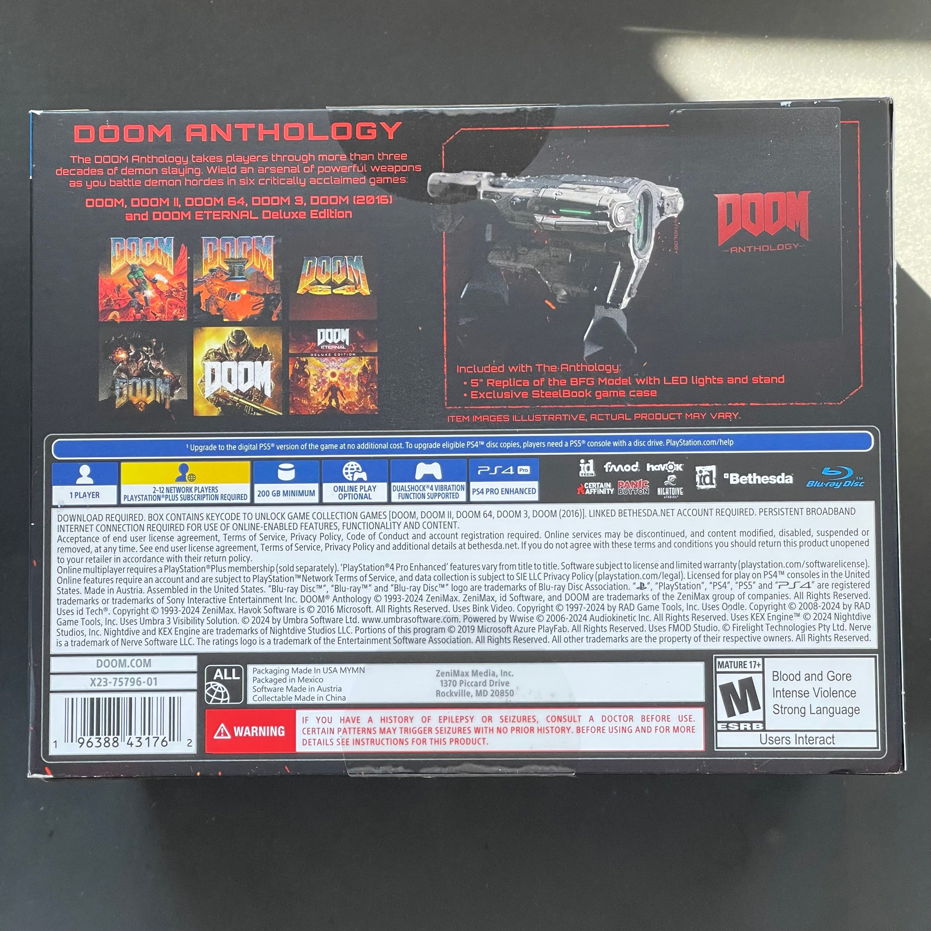 Doom Anthology [Collector's Edition] | PS4 | Brand New, Sealed