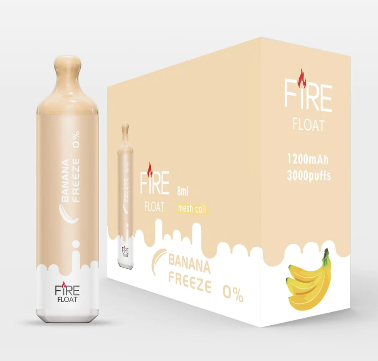 Fire Float Mesh Coil 3000 Puff - Banana Freeze
