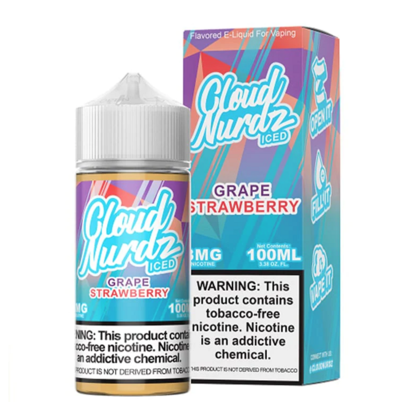 Cloud Nurdz Iced Grape Strawberry 3mg