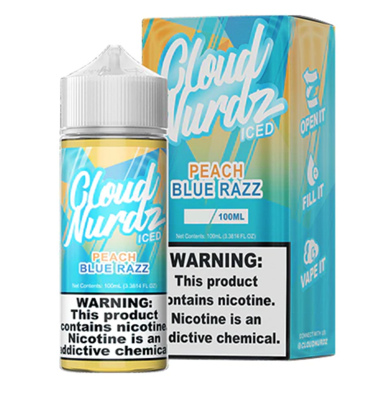 Cloud Nurdz Iced Peach Blue Raspberry 3mg