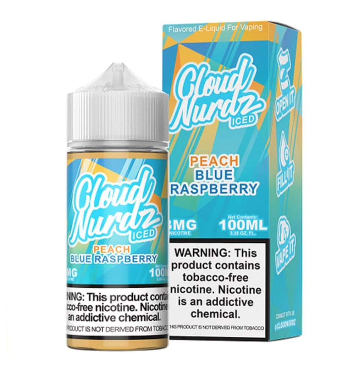 Cloud Nurdz Peach Blue Raspberry 3mg