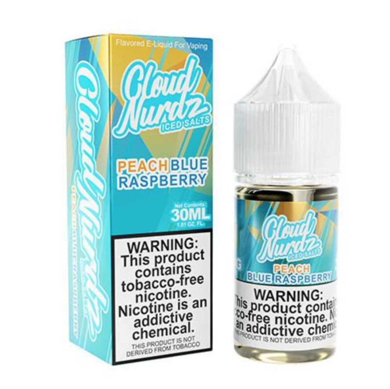 Cloud Nurdz Salts Iced Peach Blue Raspberry 50mg