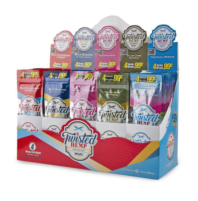 Twisted Hemp Wraps - Blue Banana
