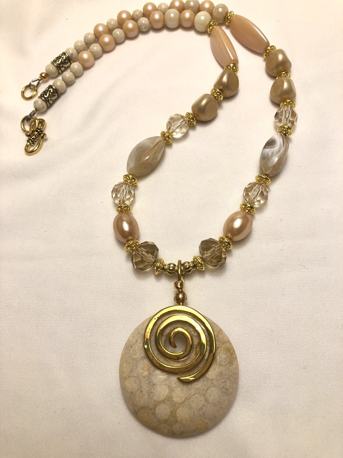 Necklace - A Touch of  Cream