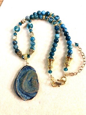 Necklace - Teal Galaxy