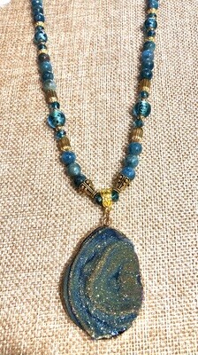 Necklace - Teal Galaxy