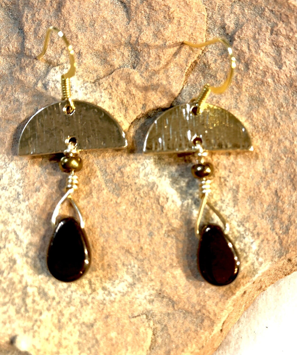 Earrings - A Drop of Bronze
