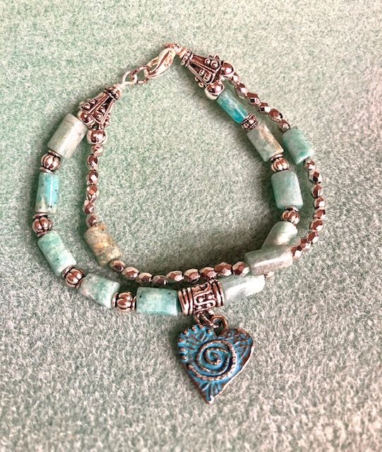 Bracelet - Amazonite with Heart