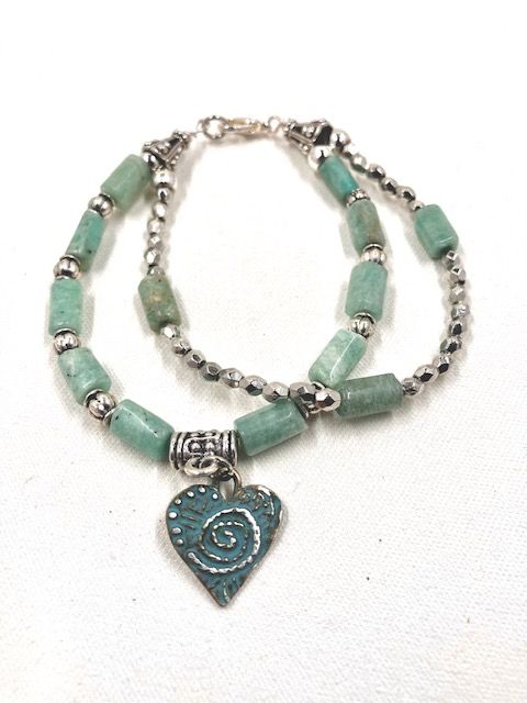 Bracelet - Amazonite with Heart