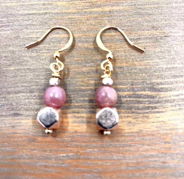 Earrings - Rhodonite Dreams