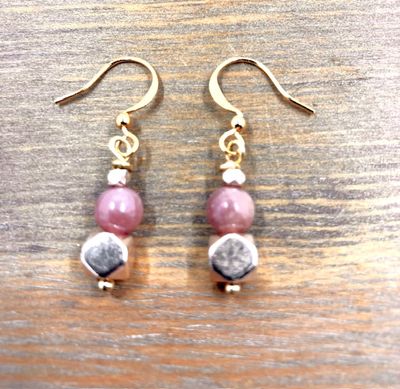 Earrings - Rhodonite Dreams