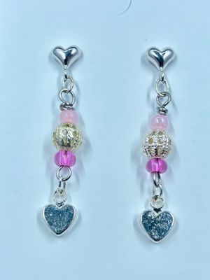 Earrings - Glittering Heart