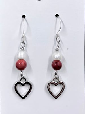 Earrings - Heart of Pearls