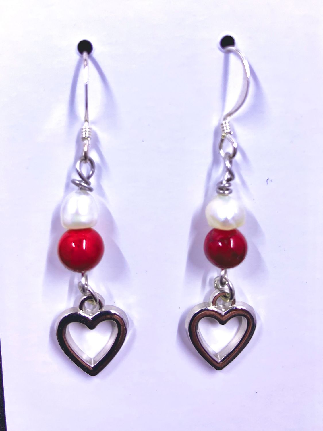 Earrings - Heart of Pearls