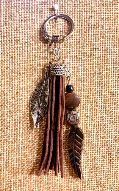 Brown Fringe - Purse Charm