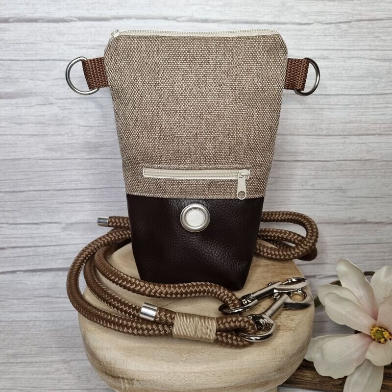 Gassi-Handy-Tasche beige-braun