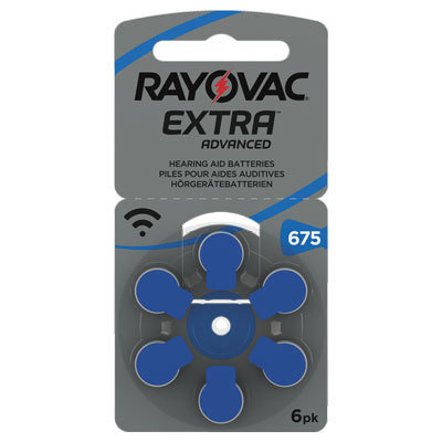 Rayovac 675 Blå - 60 batterier. Fritt levert (SPAR 10%)