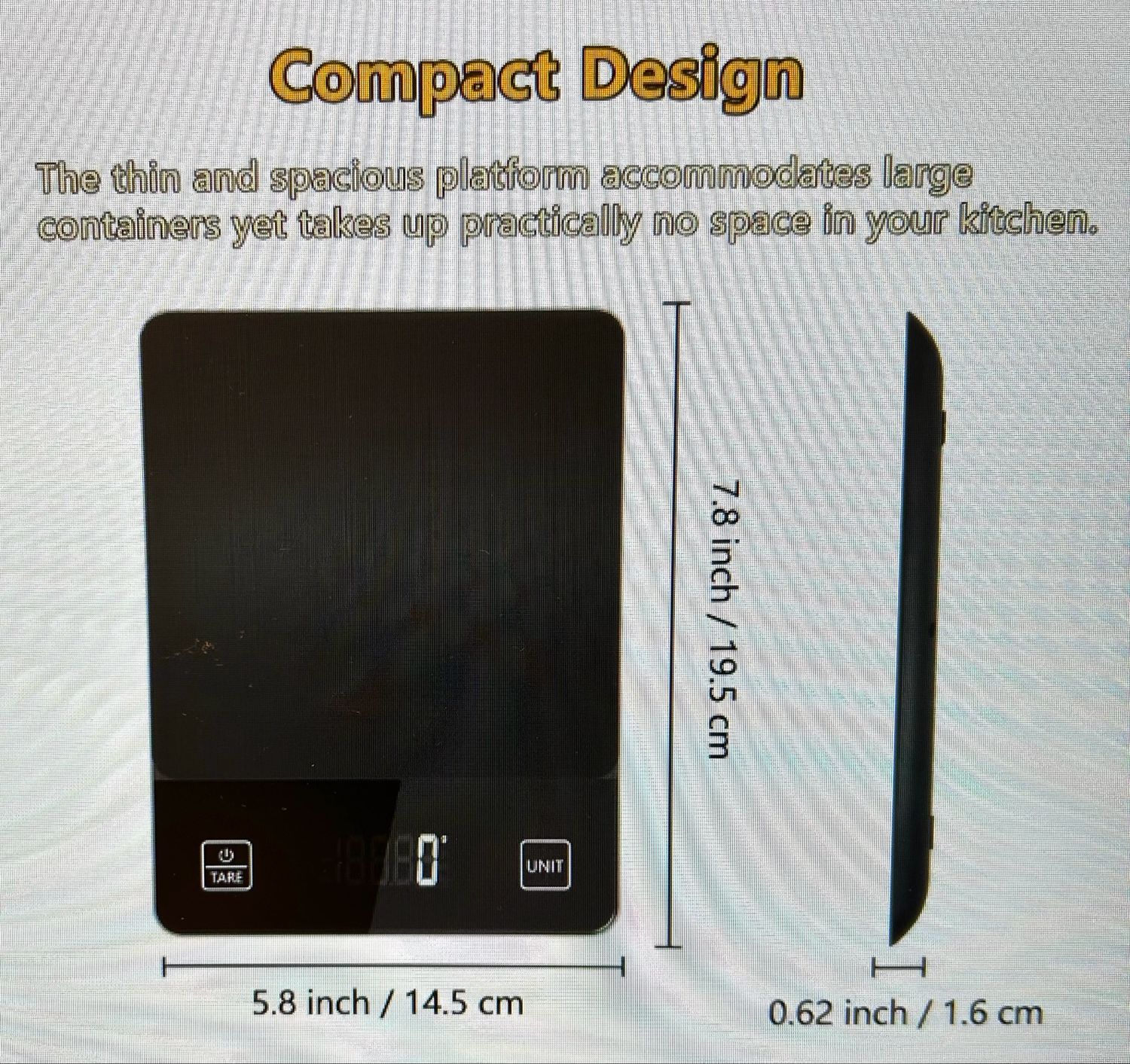 Digital Kjøkken vekt. Inkl. Batterier.