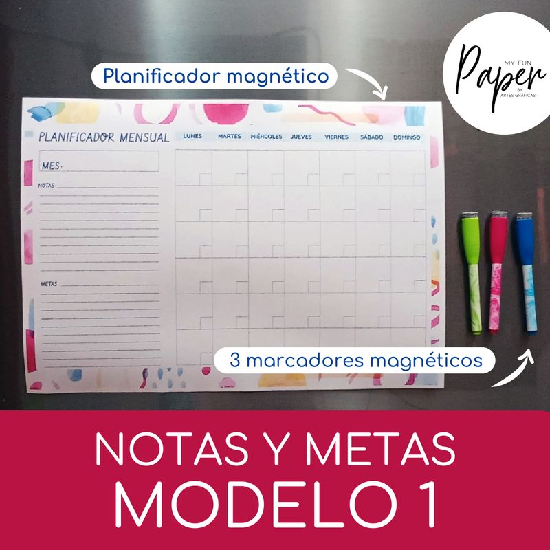 Notas y metas modelo 1