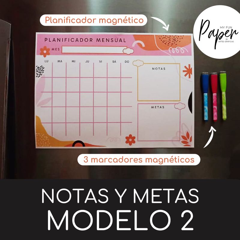 Notas y metas modelo 2