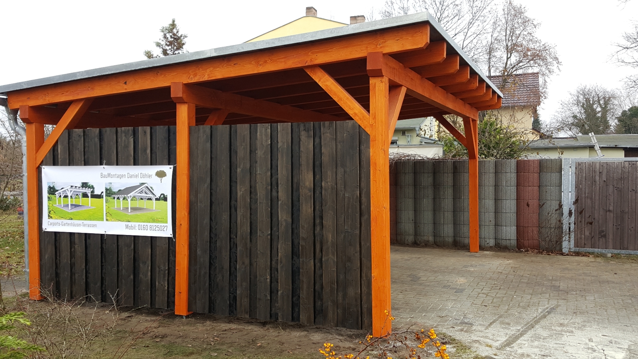 Carport Pultdach 5.00m x 5.00m