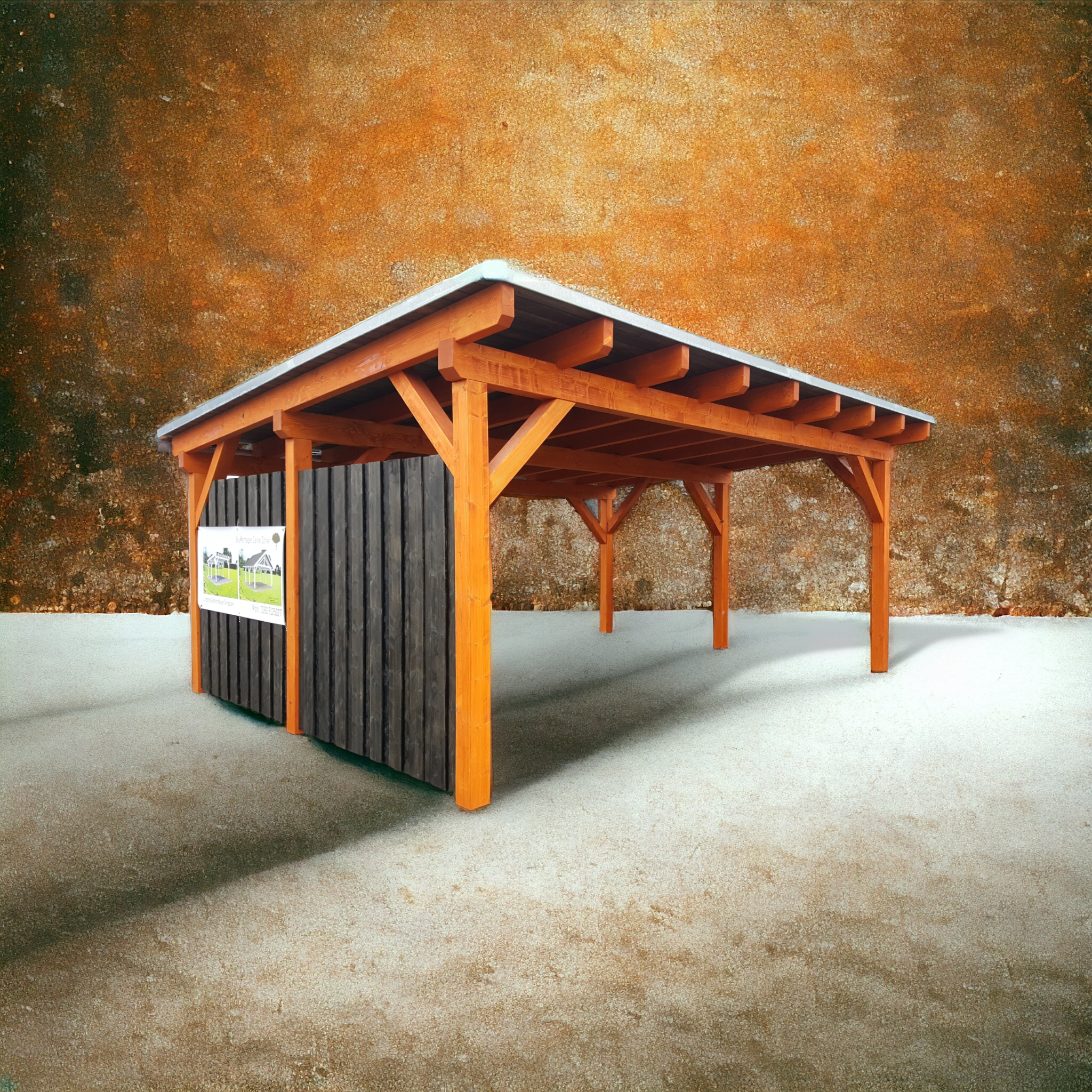 Carport Pultdach 6.00m x 6.00m