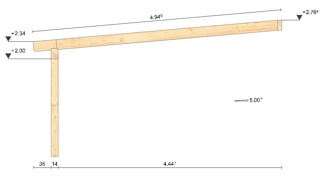 Terrassenüberdachung 5.00m x 5.00m