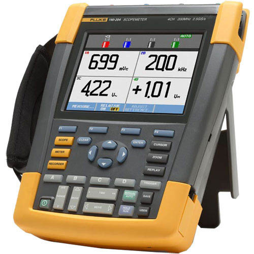 Fluke 190-104/AM/S 100 MHz, 4 Ch, ScopeMeter w/Built-in DMM &amp; SCC-290