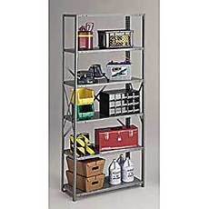 20-GAUGE SHELVES WITH 14-GAUGE POSTS. Heavy-duty high-strength steel.