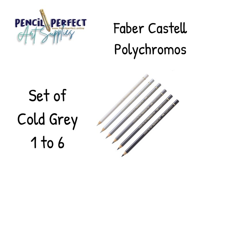 Faber Castell Polychromos Cold Grey Set 1 to 6