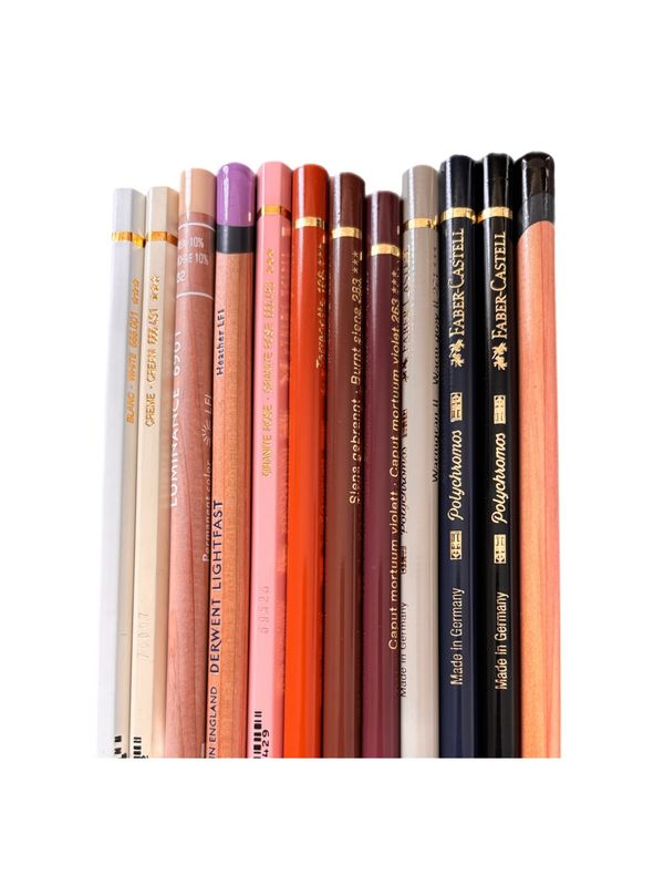 Mini Pencil Set Brown Fur -