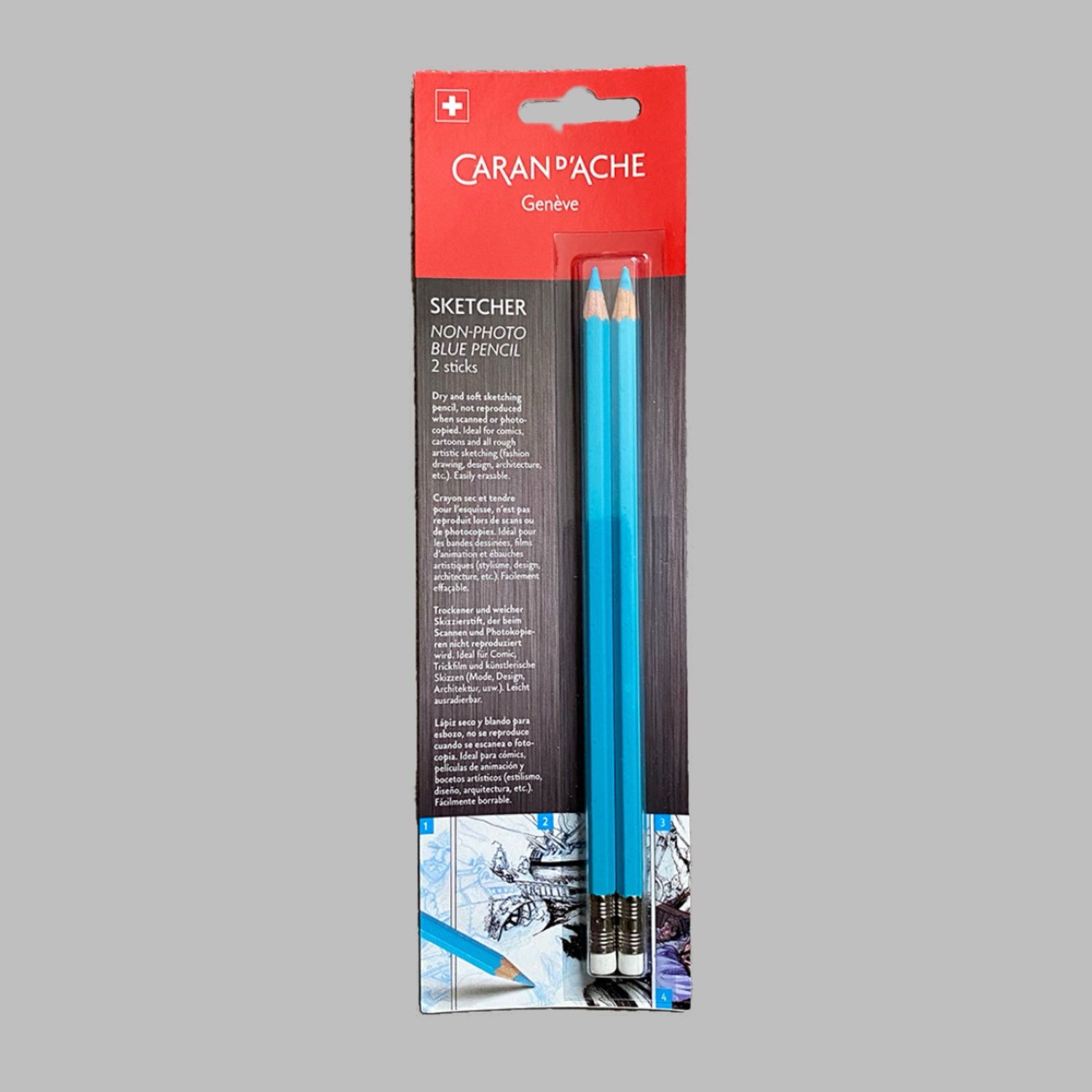 Caran D’Ache Sketcher Non Photo Blue x2