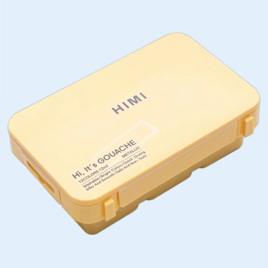 HIMI Twin Cup Gouache Set 12 colours metallic