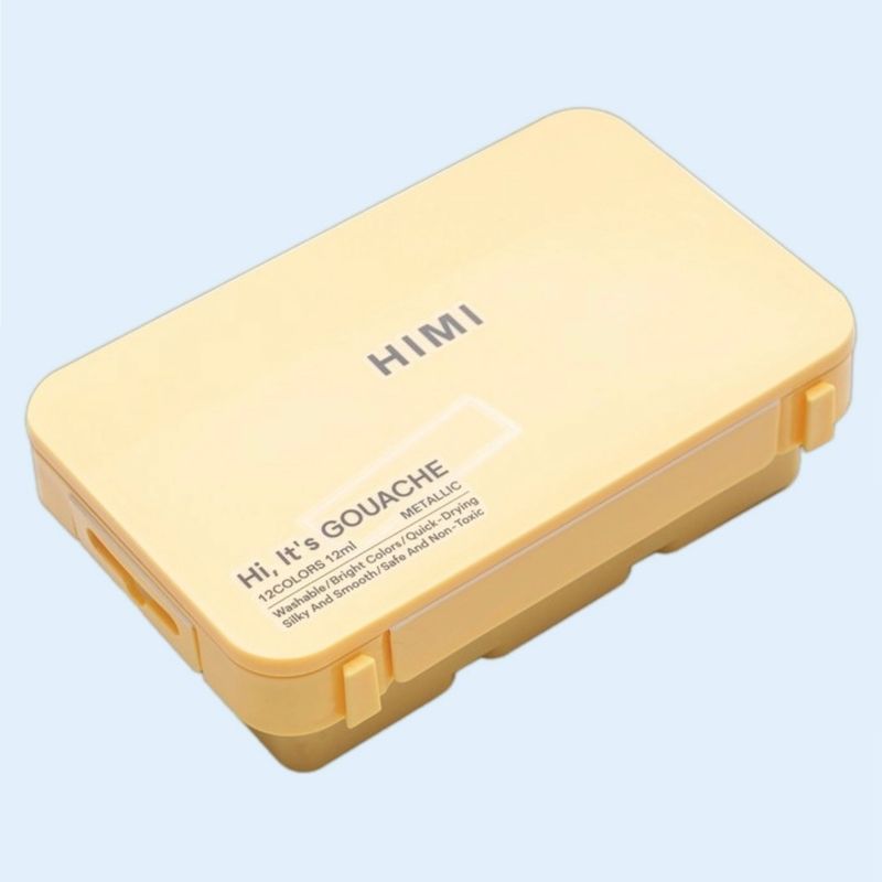 HIMI Twin Cup Gouache Set 12 colours metallic