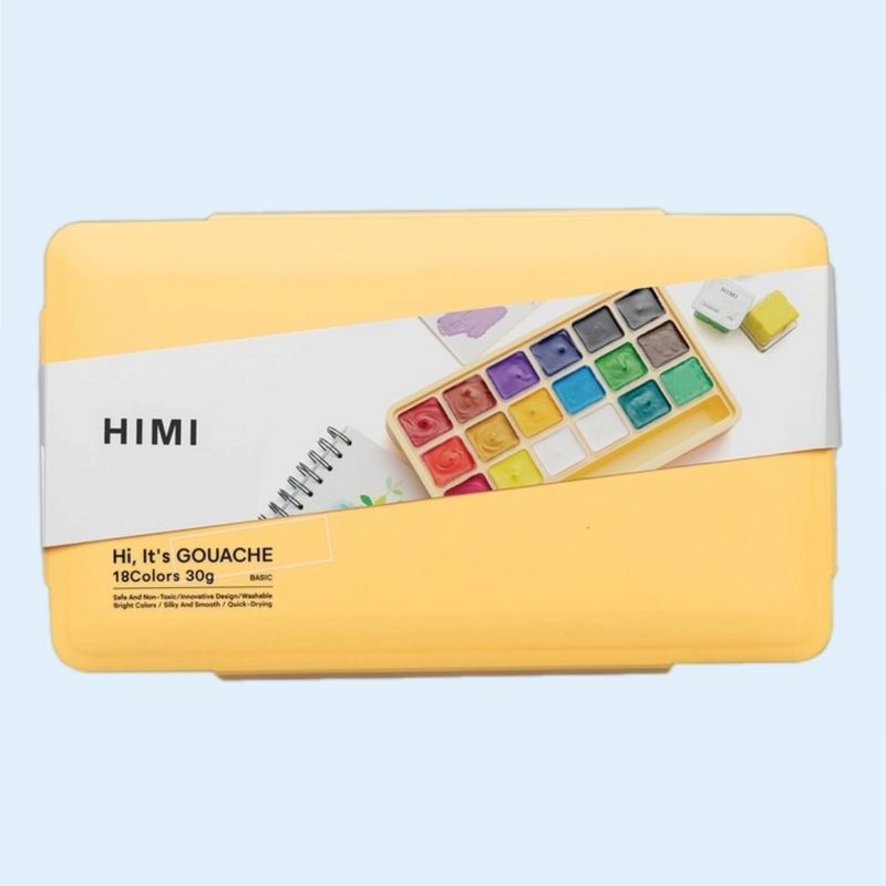 HIMI Jelly Cup Gouache Set 18 colours + 3 Brushes