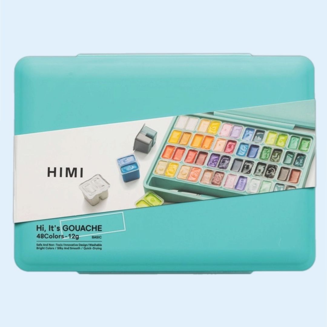HIMI Twin Cup Gouche Set 48 colours + 3 brushes