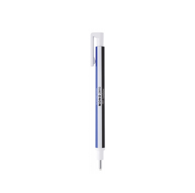 Tombow Mono Zero Classic Round Tip White/Blue/Black Eraser