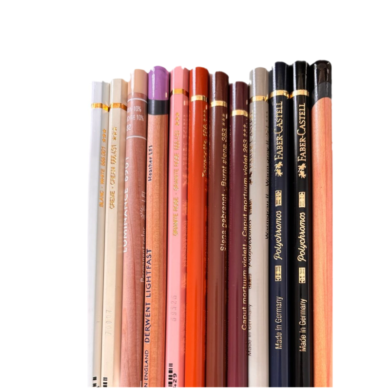 Mini Pencil Set Brown Fur -