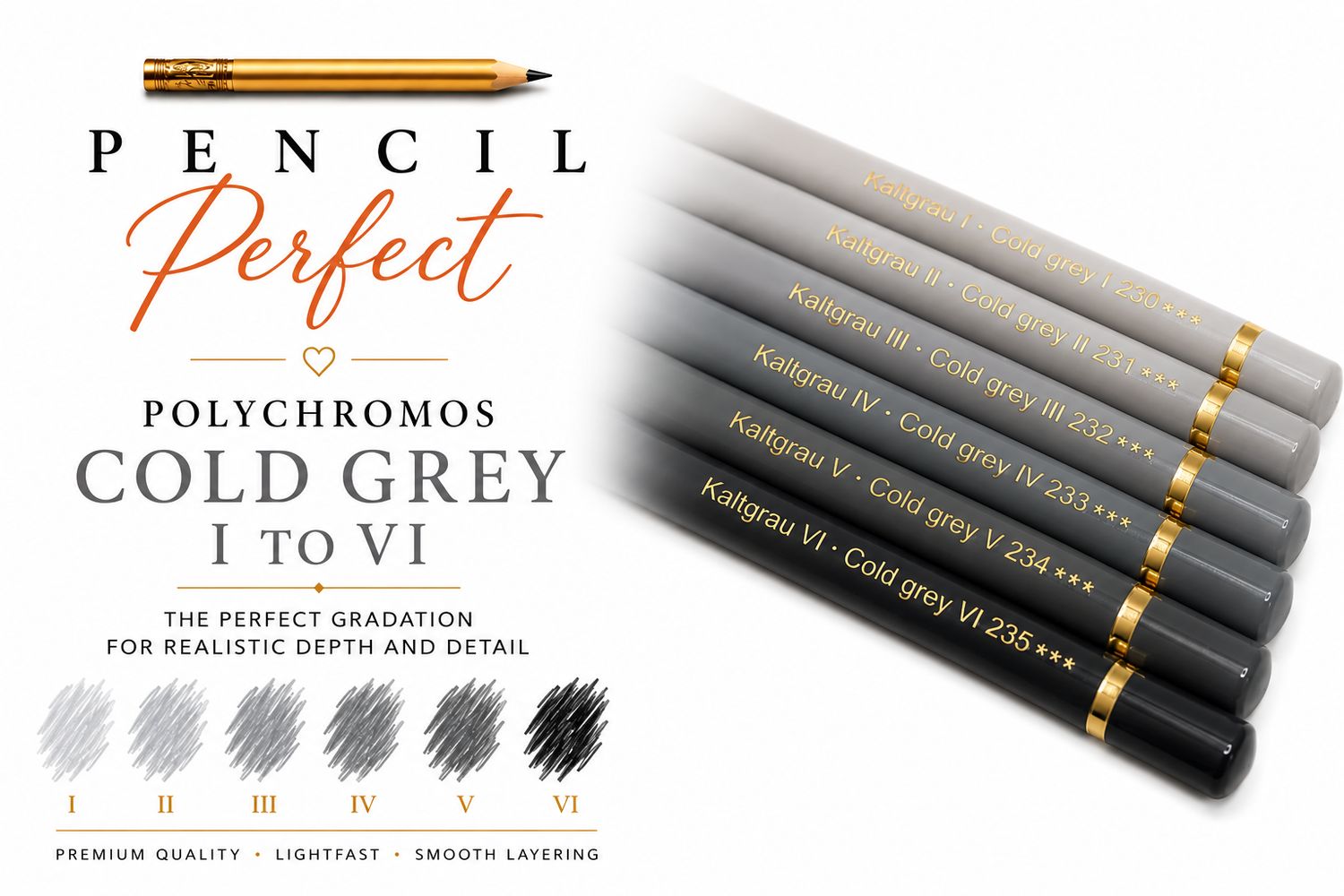 Faber Castell Polychromos Cold Grey Set 1 to 6