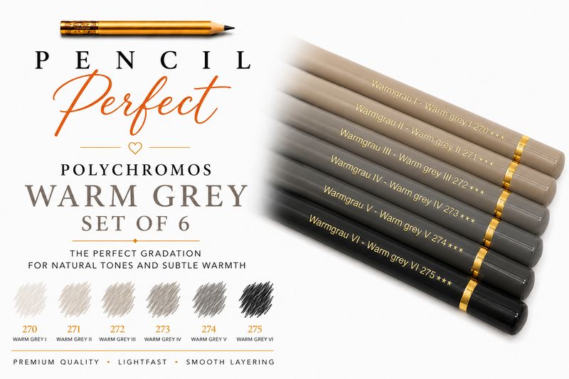 Faber Castell Polychromos Warm Grey Set 1 to 6