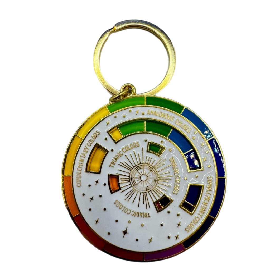 Colour Wheel Keyring, Colour: White