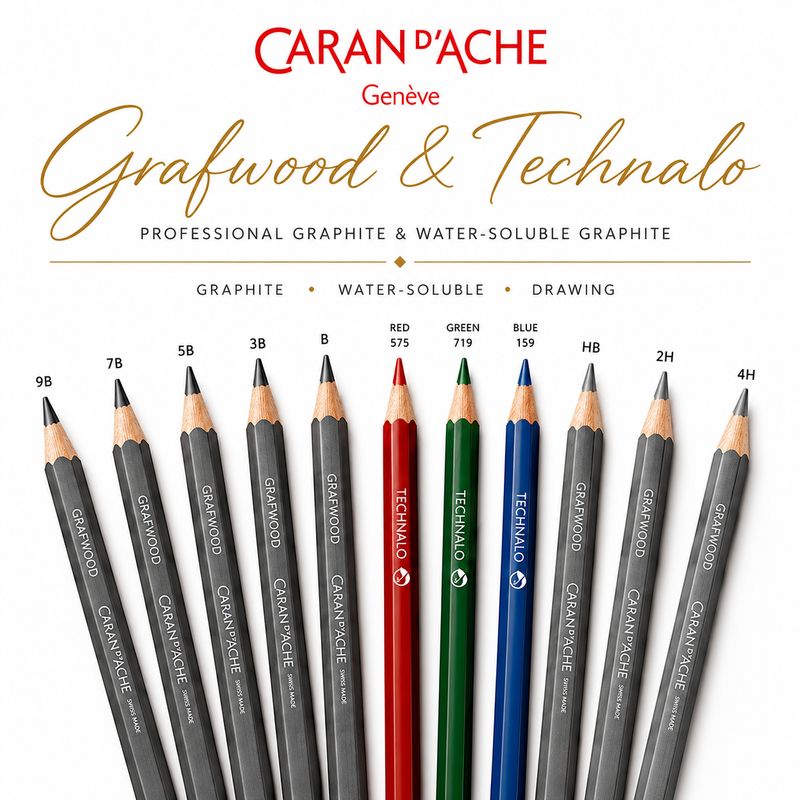 Caran d'Ache Grafwood and Technalo
