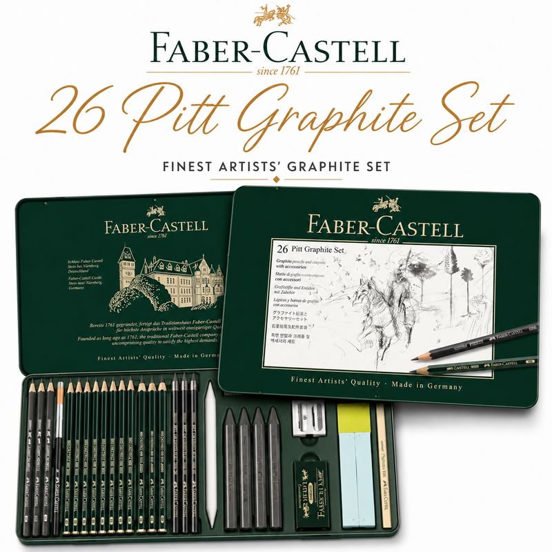 Faber Castell 26  Pitt Graphite Pencil Set