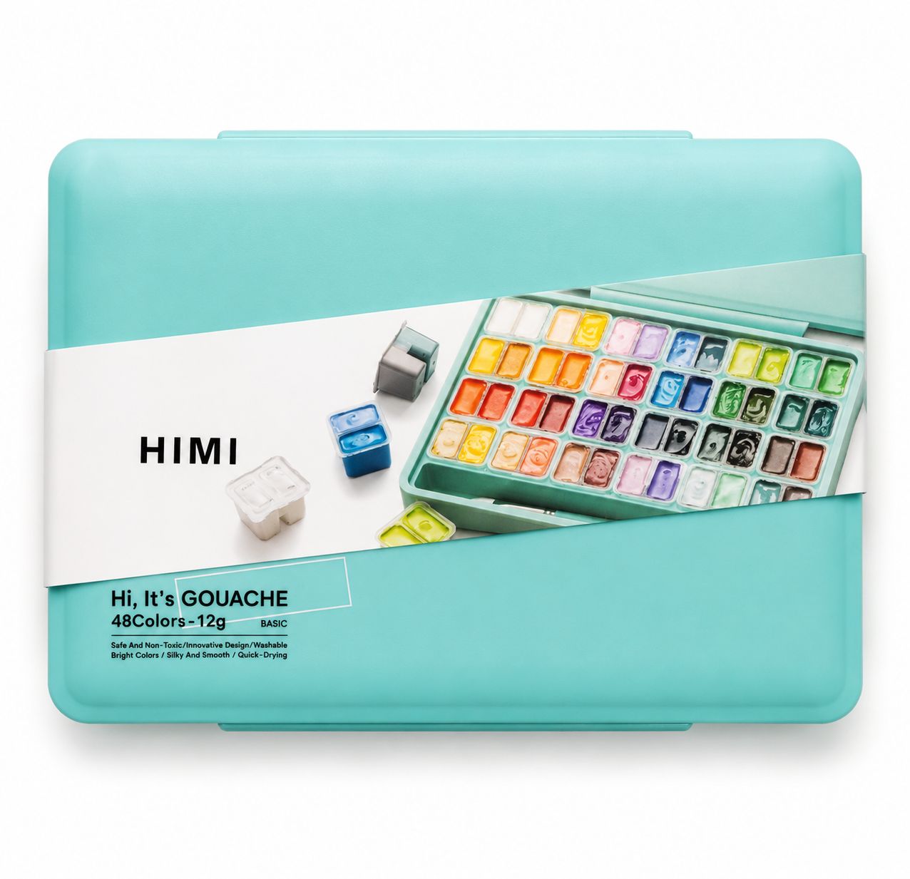 HIMI Twin Cup Gouche Set 48 colours + 3 brushes