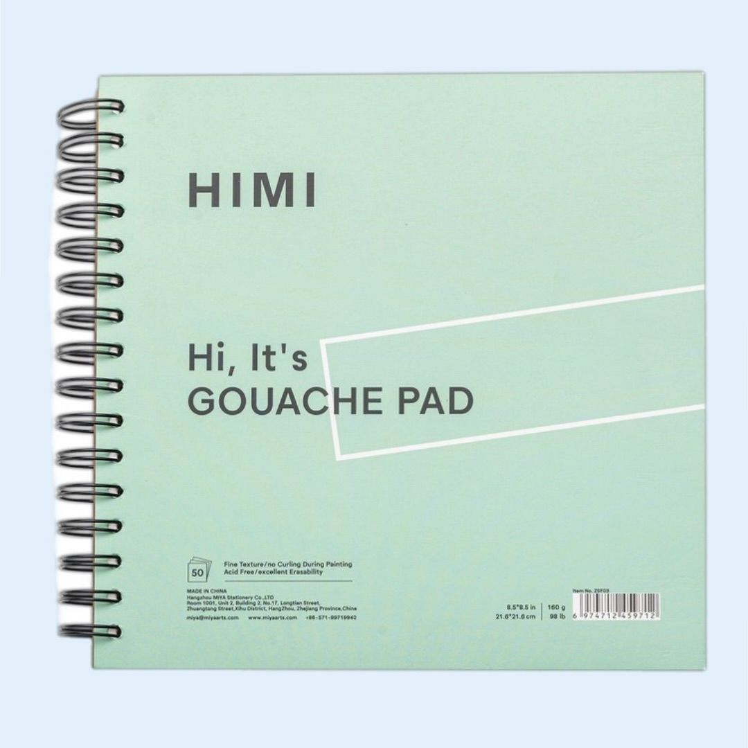 HIMI Paper  8.5&quot; x 8.5&quot; Spiral Pad Green Cover