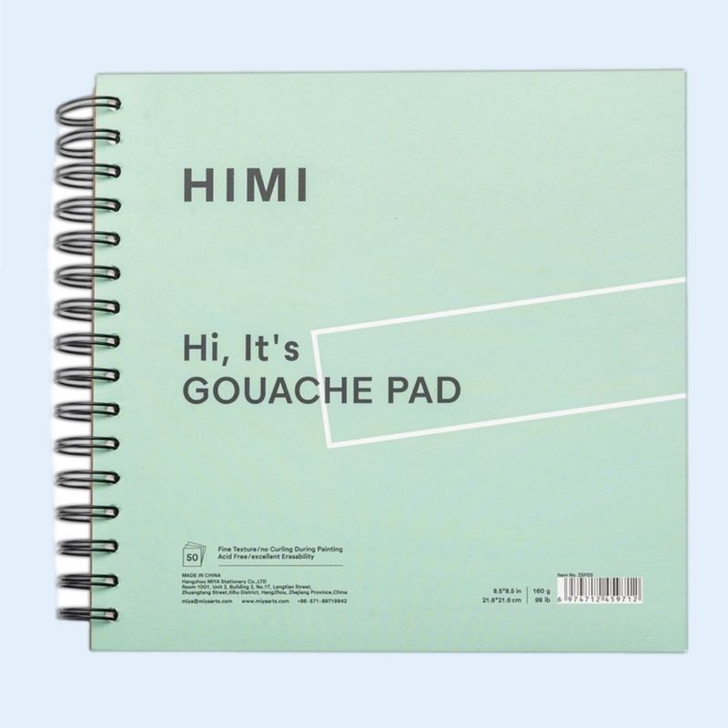 HIMI Paper  8.5&quot; x 8.5&quot; Spiral Pad Green Cover