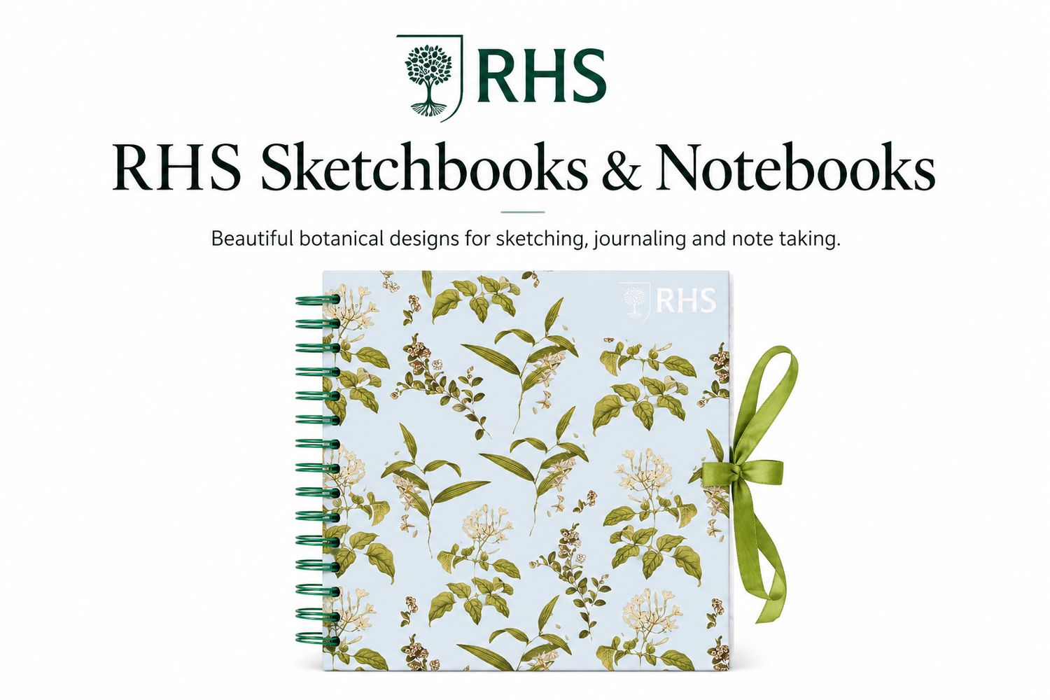 ​RHS bring you this stunning Wiro Bound Hardback Sketchbook 12" x 12" - Edwards Leaves