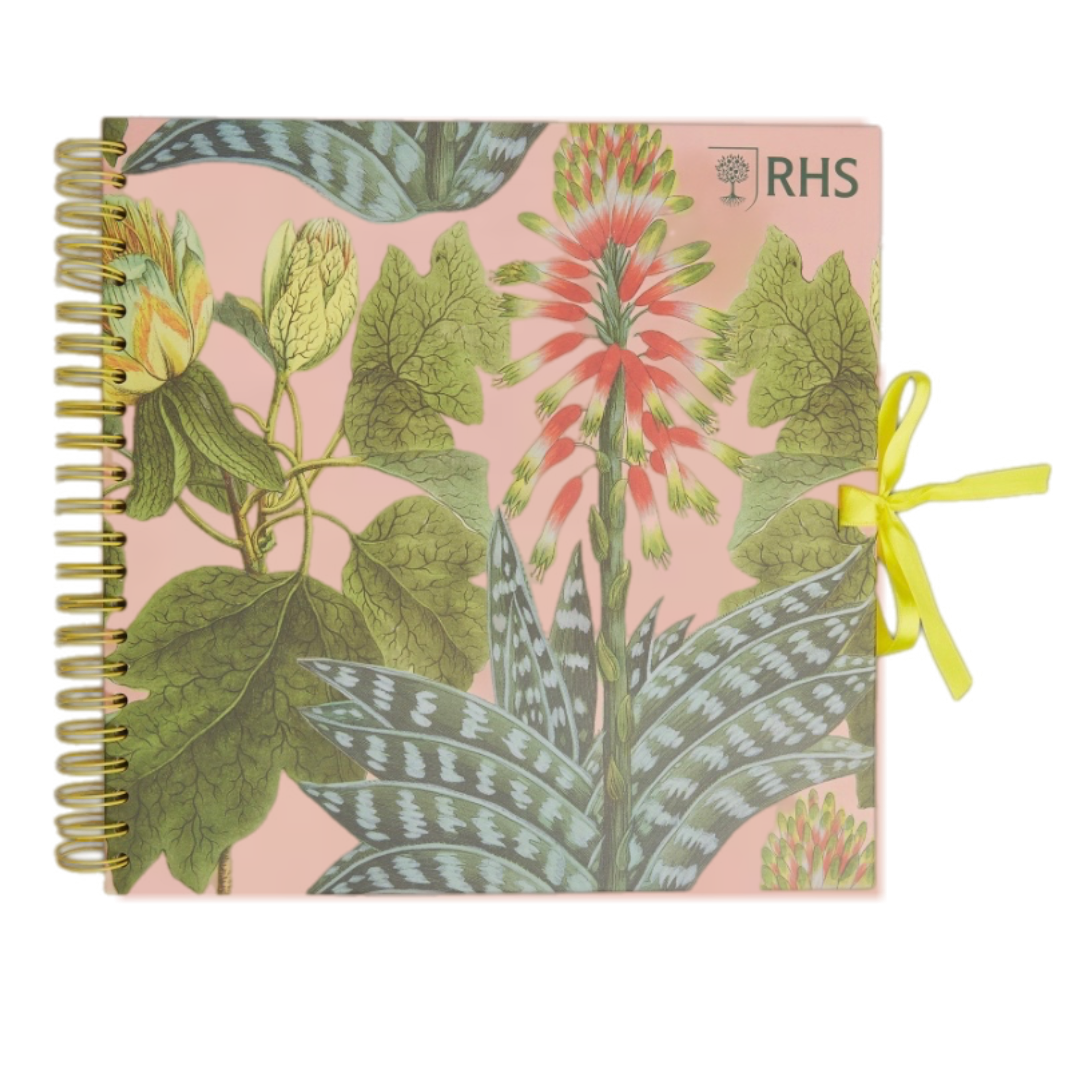 ​RHS bring you this stunning Wiro Bound Hardback Sketchbook 12" x 12" - Succulents design