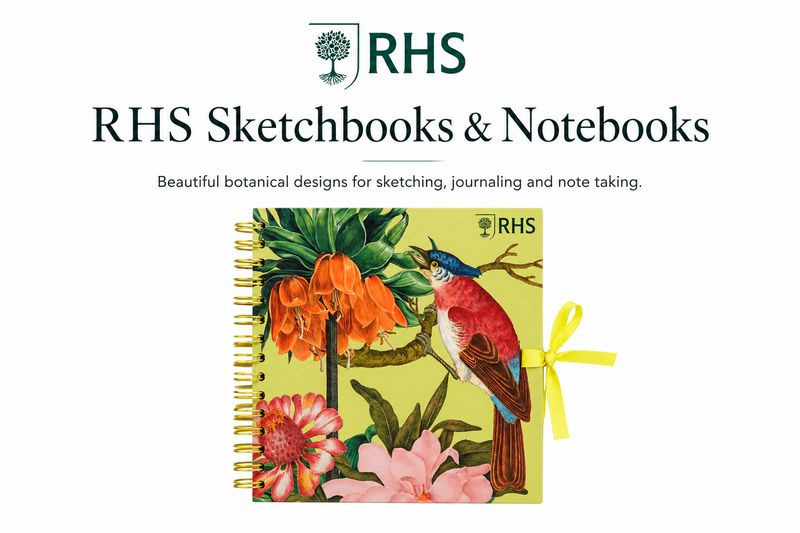 ​RHS bring you this stunning Wiro Bound Hardback Sketchbook 8" x 8" - Tropical