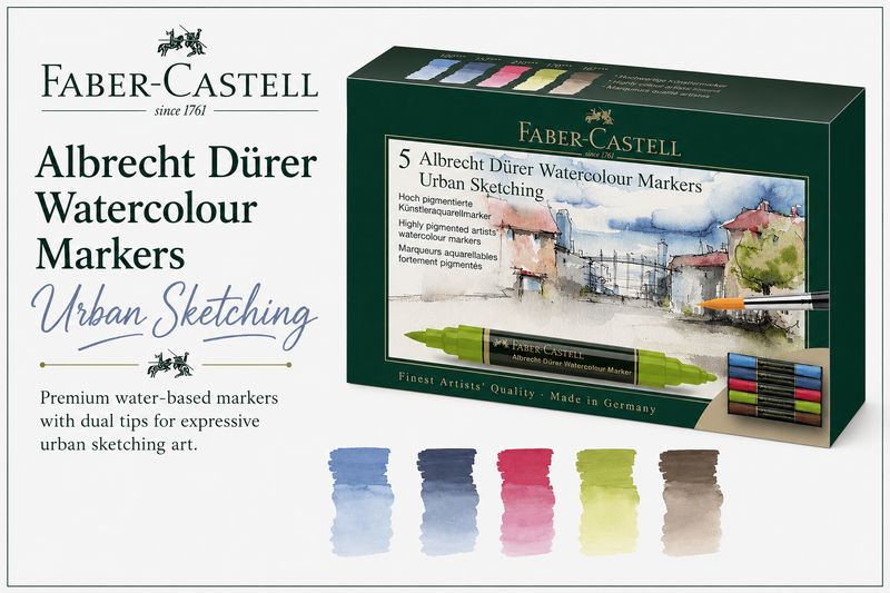 Faber-Castell Albrecht Dürer Watercolour Markers Urban Sketching Set